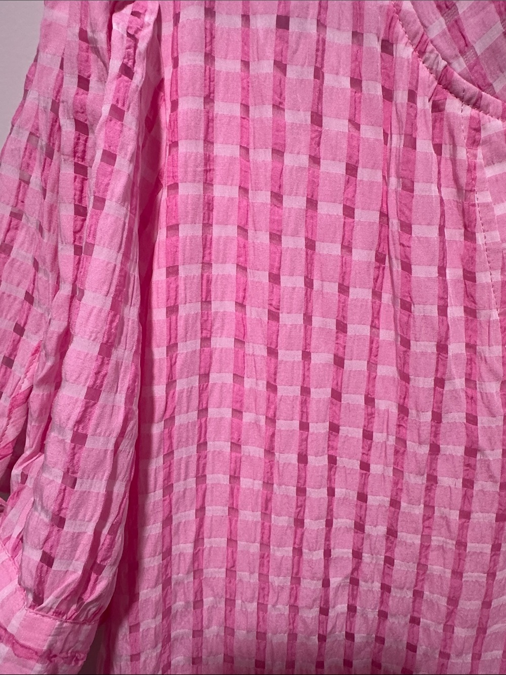 Pink Tiered Midi Dress with Tie Sleeves - Picture 2 of 3